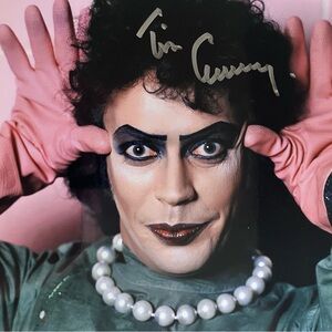 ROCKY HORROR PICTURE SHOW Signed 8x10 / TIM CURRY as Frank-N-Furter / MICK ROCK